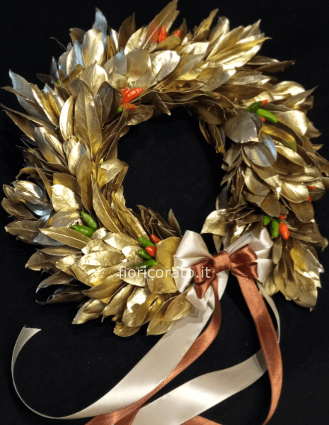 corona di alloro oro