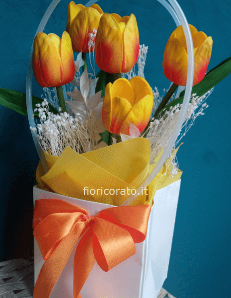 borsetta tulipa  con manici